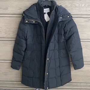 NWT Cole Haan hooded down and feather puffer coat